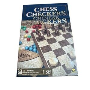Game Gallery Chess, Checkers and Chinese Checkers Board Game Set #20107643